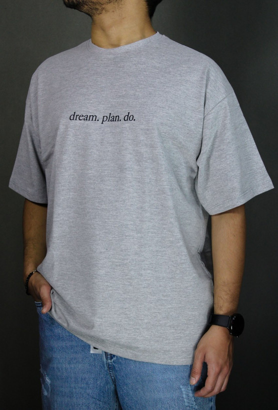 تیشرت لش مردانه پنبه براش dream.plan.do