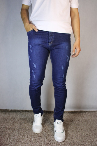 شلوار جین اسکینی آبی کاربنی ( دمپا لول)