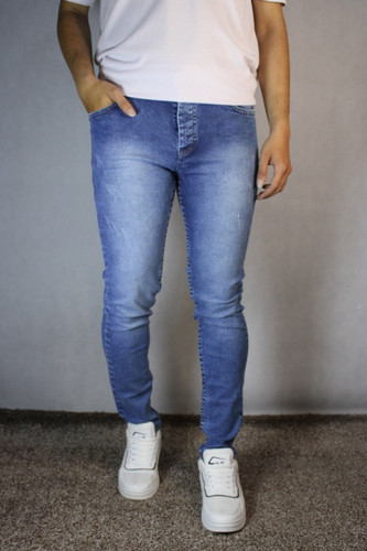 شلوار جین مردانه مدل اسکینی آبی جین