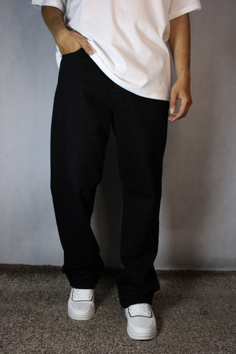 شلوار جین پَر نیمبگ مردانه – رنگ مشکی (سایز ۳۲ تا ۳۸)