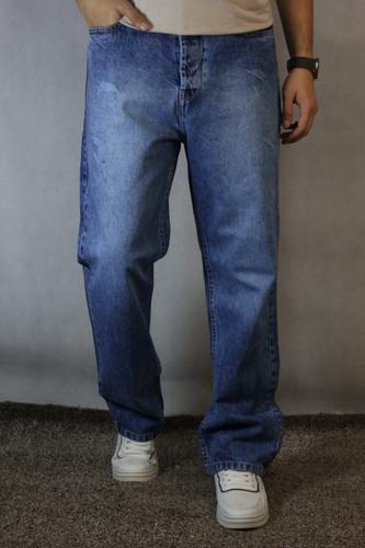 شلوارجین نیم بگ مردانه _ آبی (۳۲ تا ۳۸)